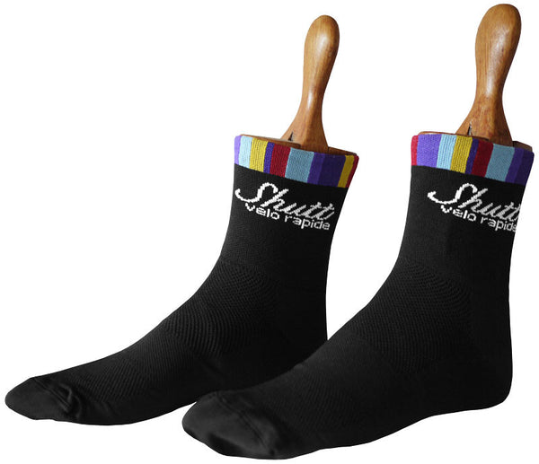 Black Cycling Socks 9cm